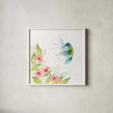 Flit IV by Wild Apple Portfolio. Shown in a crisp white glass frame for a clean and minimalist style. Available as an archival giclee rolled canvas, fine art paper, or poster print. SKU 33090a.