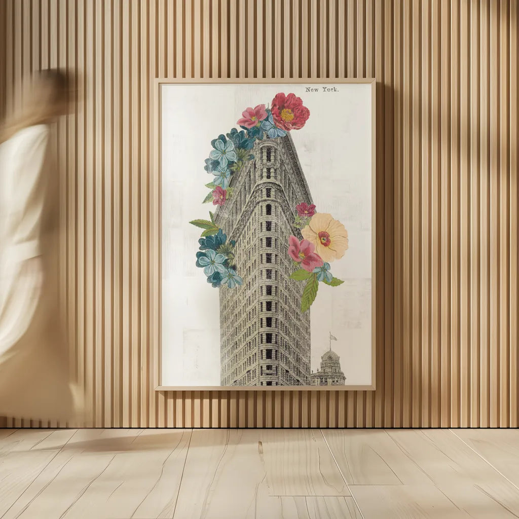 Floral Flat Iron by Wild Apple Portfolio. shown as over sized large wall art. Available as an archival giclee rolled canvas, fine art paper, or poster print. SKU 46629h.