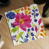 Floral Medley I by Wild Apple Portfolio. Shown as a detailed flat fine art print, highlighting archival giclee quality. Available as an archival giclee rolled canvas, fine art paper, or poster print. SKU 13208a.