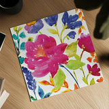 Floral Medley II by Wild Apple Portfolio. Shown as a detailed flat fine art print, highlighting archival giclee quality. Available as an archival giclee rolled canvas, fine art paper, or poster print. SKU 13209a.