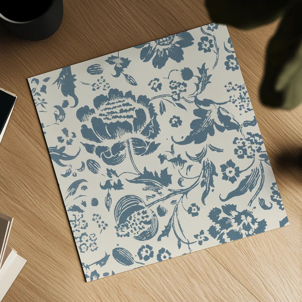 Floral Toile I by Wild Apple Portfolio. Shown as a detailed flat fine art print, highlighting archival giclee quality. Available as an archival giclee rolled canvas, fine art paper, or poster print. SKU 72011a.