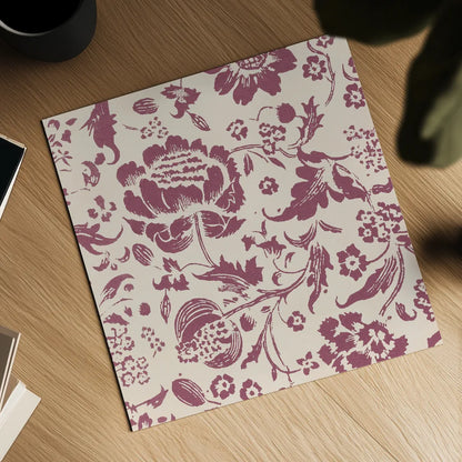 Floral Toile I Berry by Wild Apple Portfolio. Shown as a detailed flat fine art print, highlighting archival giclee quality. Available as an archival giclee rolled canvas, fine art paper, or poster print. SKU 93323a.