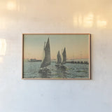 Florida Postcard I by Wild Apple Portfolio. shown as a paper print in a natural frame. Available as a archival giclee rolled canvas, fine art paper, or poster print. SKU 57478i.