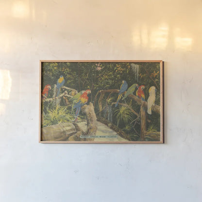 Florida Postcard II by Wild Apple Portfolio. shown as a paper print in a natural frame. Available as a archival giclee rolled canvas, fine art paper, or poster print. SKU 57479i.