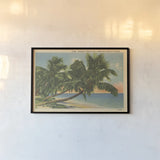 Florida Postcard III by Wild Apple Portfolio. shown as a paper print in a black flame. Available as a archival giclee rolled canvas, fine art paper, or poster print. SKU 57480i.