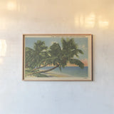 Florida Postcard III by Wild Apple Portfolio. shown as a paper print in a natural frame. Available as a archival giclee rolled canvas, fine art paper, or poster print. SKU 57480i.