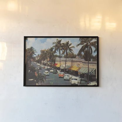 Florida Postcard IV by Wild Apple Portfolio. shown as a paper print in a black flame. Available as a archival giclee rolled canvas, fine art paper, or poster print. SKU 57481i.