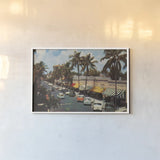 Florida Postcard IV by Wild Apple Portfolio. shown as a paper print in a white frame. Available as a archival giclee rolled canvas, fine art paper, or poster print. SKU 57481i.