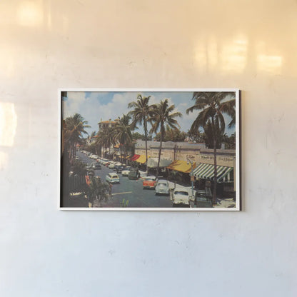 Florida Postcard IV by Wild Apple Portfolio. shown as a paper print in a white frame. Available as a archival giclee rolled canvas, fine art paper, or poster print. SKU 57481i.