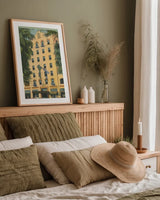 Florida Postcard V by Wild Apple Portfolio. shown as a paper print in a natural frame. Available as a archival giclee rolled canvas, fine art paper, or poster print. SKU 57482h.