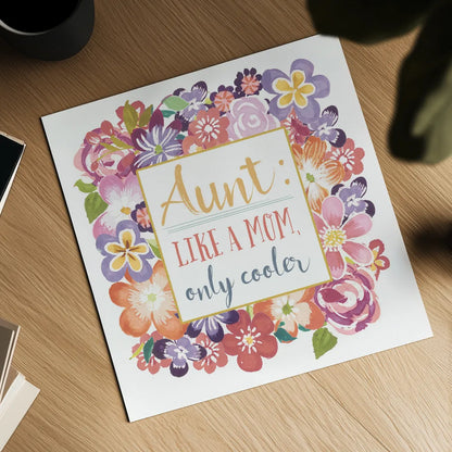 Flourish Aunt Inspiration I by Wild Apple Portfolio. Shown as a detailed flat fine art print, highlighting archival giclee quality. Available as an archival giclee rolled canvas, fine art paper, or poster print. SKU 57242a.