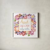 Flourish Aunt Inspiration I by Wild Apple Portfolio. Shown in a crisp white glass frame for a clean and minimalist style. Available as an archival giclee rolled canvas, fine art paper, or poster print. SKU 57242a.