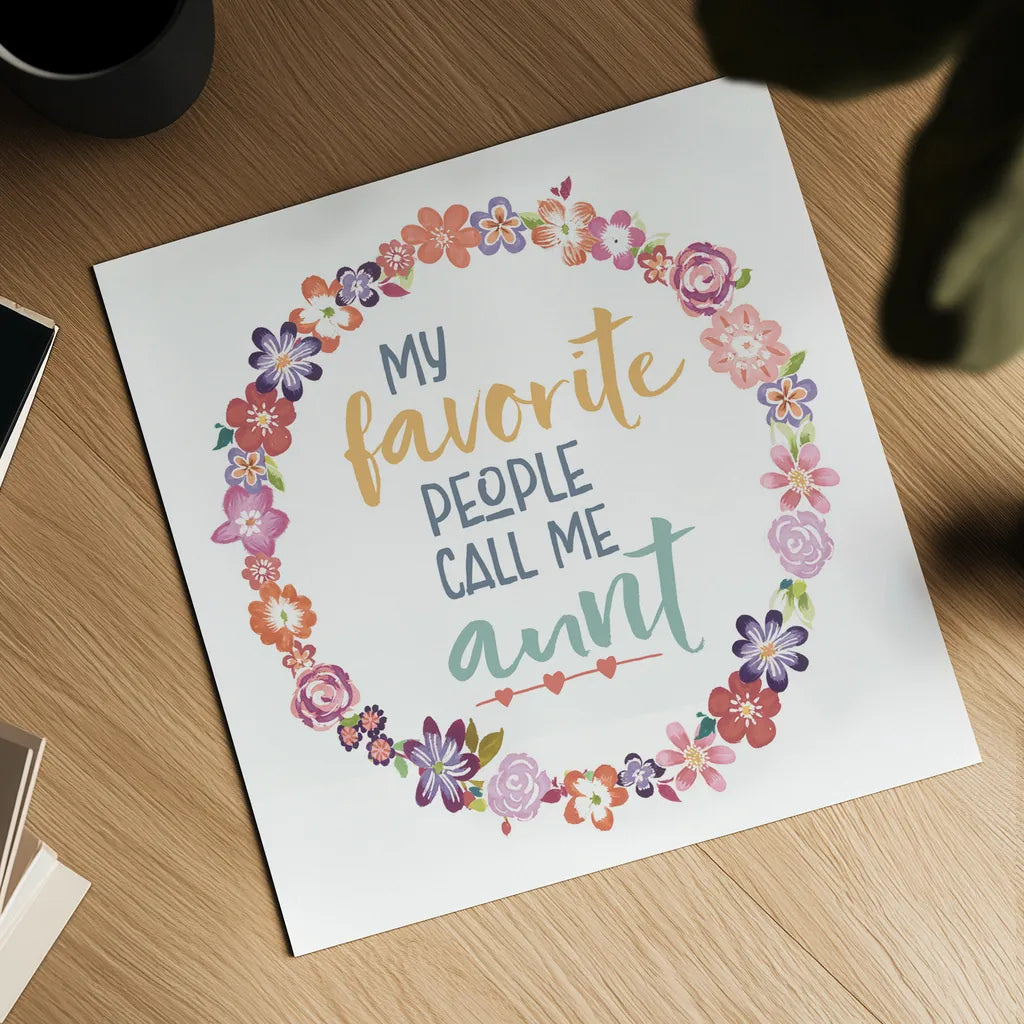 Flourish Aunt Inspiration IV by Wild Apple Portfolio. Shown as a detailed flat fine art print, highlighting archival giclee quality. Available as an archival giclee rolled canvas, fine art paper, or poster print. SKU 57243a.