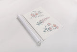 Flowers on White IX Contemporary Bright by Wild Apple Portfolio. shown as a rolled paper print. Available as archival giclee rolled canvas, fine art paper, or poster print. SKU 48807i.