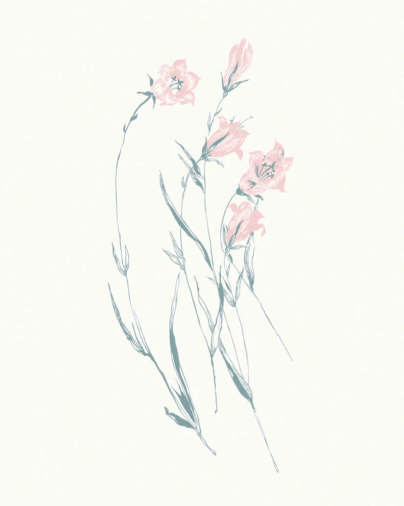 Flowers on White V Contemporary by Wild Apple Portfolio