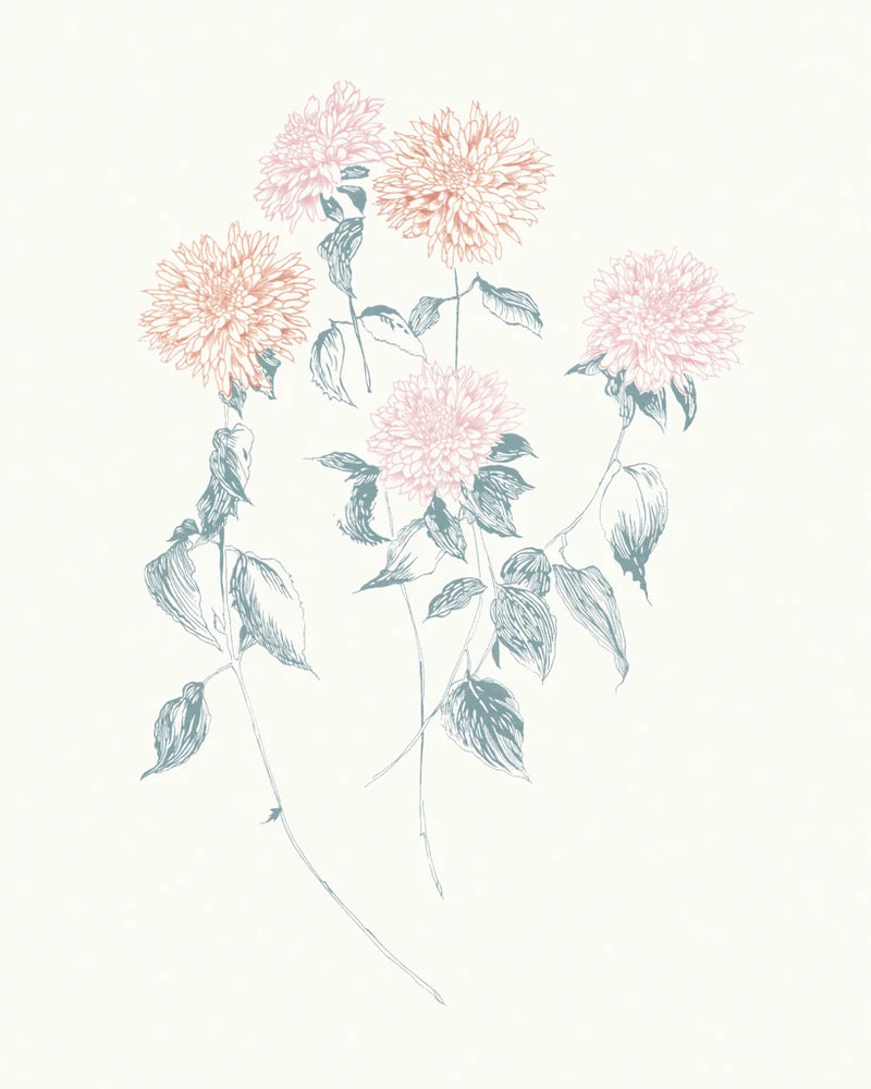 Flowers on White VI Contemporary by Wild Apple Portfolio