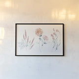 Flowers on White VIII Contemporary Bright by Wild Apple Portfolio. shown as a paper print in a black flame. Available as a archival giclee rolled canvas, fine art paper, or poster print. SKU 48806i.