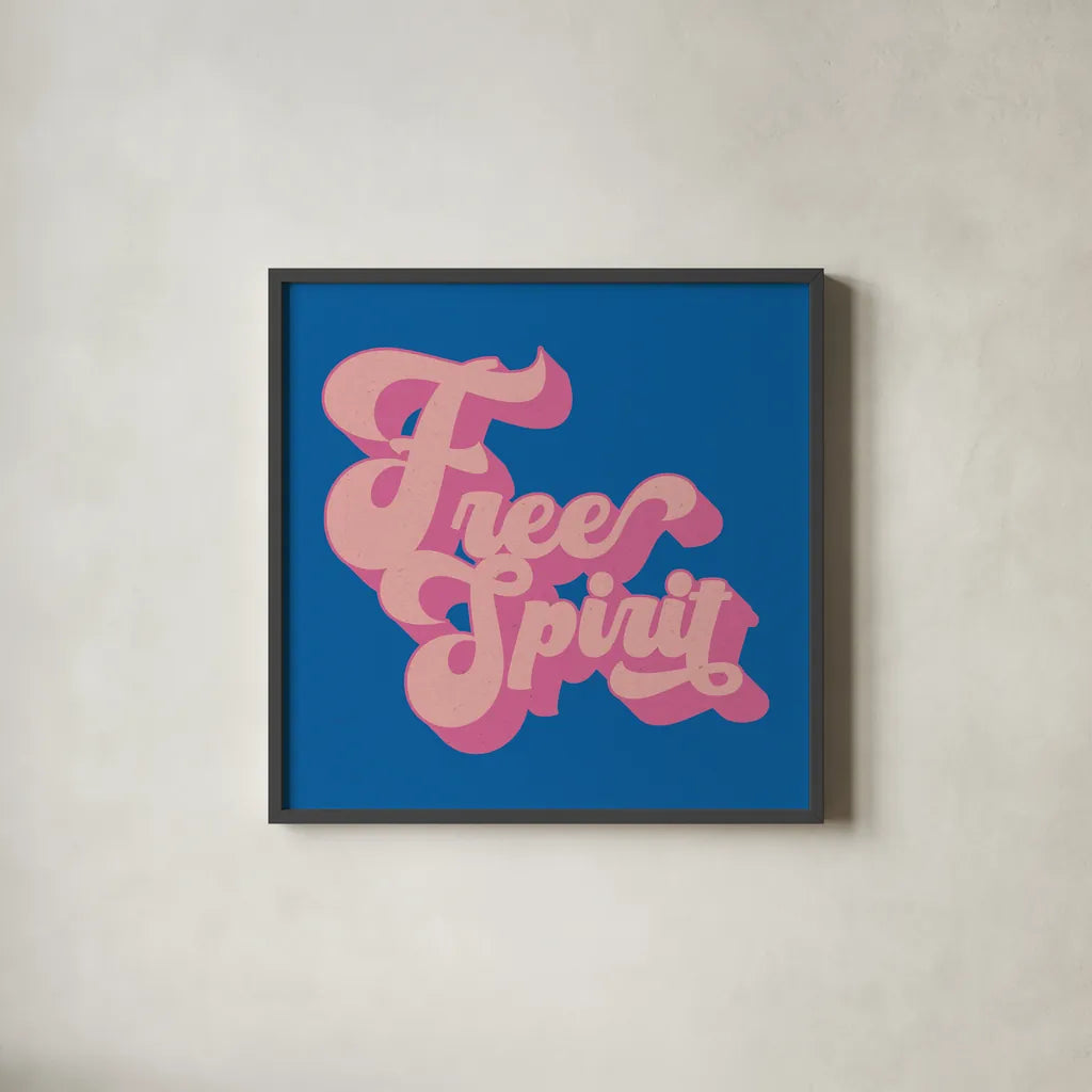 Free Spirit by Wild Apple Portfolio. Shown in a sleek black glass frame for a contemporary gallery look. Available as an archival giclee rolled canvas, fine art paper, or poster print. SKU 65521a.