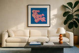 Free Spirit by Wild Apple Portfolio. Displayed in a glass frame with matte in a clean modern living room. Available as an archival giclee rolled canvas, fine art paper, or poster print. SKU 65521a.