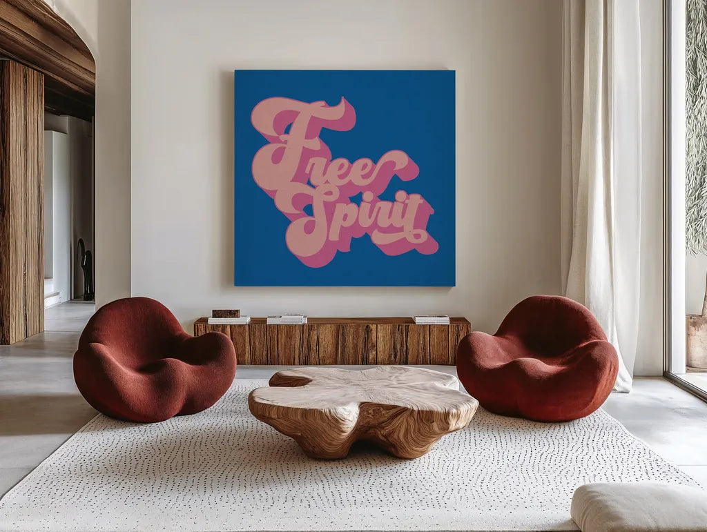 Free Spirit by Wild Apple Portfolio. Shown as extra-large giant wall art in a modern living room. Available as an archival giclee rolled canvas, fine art paper, or poster print. SKU 65521a.