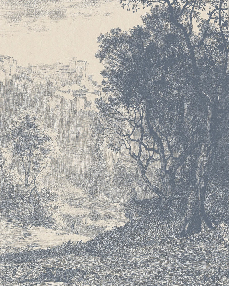 French Pastoral Etching II by Wild Apple Portfolio