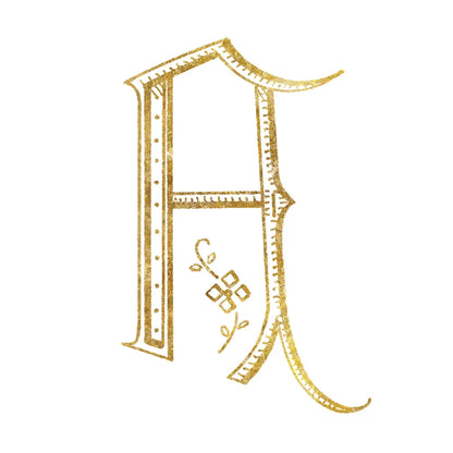 French Sewing Letter A by Wild Apple Portfolio. SKU 43214a. Archival Giclee Fine art print for wall decor.