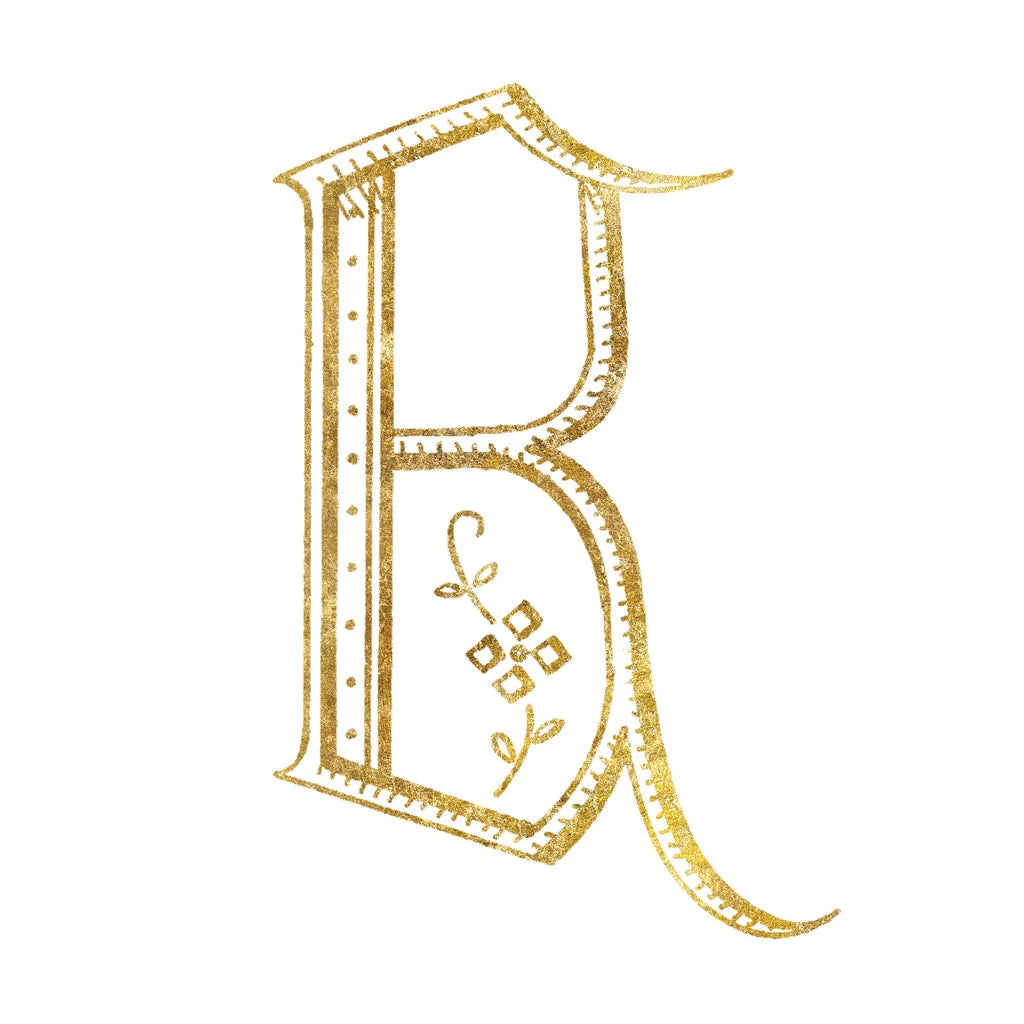French Sewing Letter B by Wild Apple Portfolio. SKU 43228a. Archival Giclee Fine art print for wall decor.