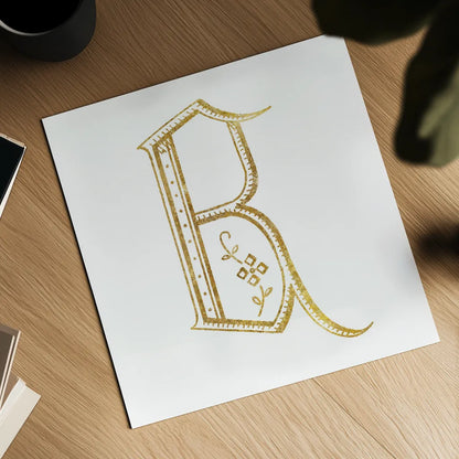 French Sewing Letter B by Wild Apple Portfolio. Shown as a detailed flat fine art print, highlighting archival giclee quality. Available as an archival giclee rolled canvas, fine art paper, or poster print. SKU 43228a.