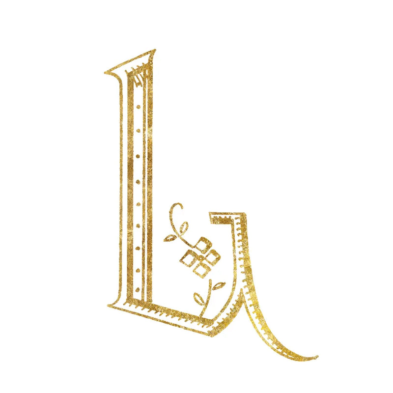 French Sewing Letter L by Wild Apple Portfolio. SKU 43231a. Archival Giclee Fine art print for wall decor.