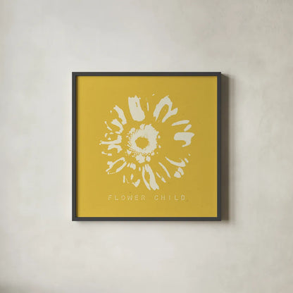 Fresh as a Daisy I by Wild Apple Portfolio. Shown in a sleek black glass frame for a contemporary gallery look. Available as an archival giclee rolled canvas, fine art paper, or poster print. SKU 69827a.