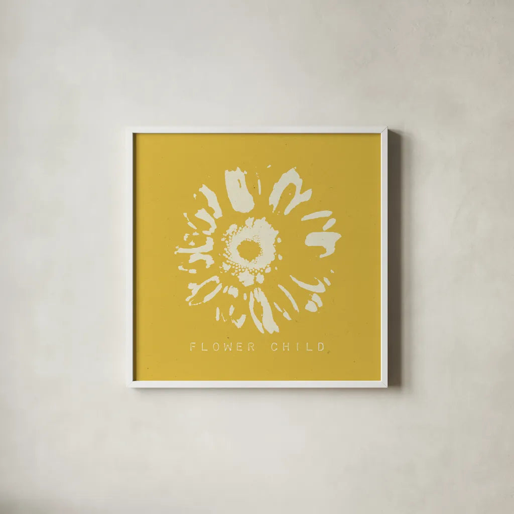 Fresh as a Daisy I by Wild Apple Portfolio. Shown in a crisp white glass frame for a clean and minimalist style. Available as an archival giclee rolled canvas, fine art paper, or poster print. SKU 69827a.