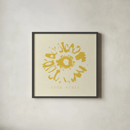 Fresh as a Daisy II by Wild Apple Portfolio. Shown in a sleek black glass frame for a contemporary gallery look. Available as an archival giclee rolled canvas, fine art paper, or poster print. SKU 69828a.
