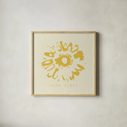 Fresh as a Daisy II by Wild Apple Portfolio. Shown in a natural wood glass frame for a timeless modern aesthetic. Available as an archival giclee rolled canvas, fine art paper, or poster print. SKU 69828a.