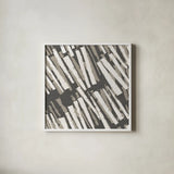 Fun on the Fourth II Neutral by Wild Apple Portfolio. Shown in a crisp white glass frame for a clean and minimalist style. Available as an archival giclee rolled canvas, fine art paper, or poster print. SKU 31043a.