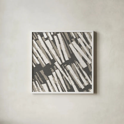 Fun on the Fourth II Neutral by Wild Apple Portfolio. Shown in a crisp white glass frame for a clean and minimalist style. Available as an archival giclee rolled canvas, fine art paper, or poster print. SKU 31043a.