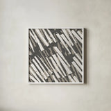 Fun on the Fourth III Neutral by Wild Apple Portfolio. Shown in a crisp white glass frame for a clean and minimalist style. Available as an archival giclee rolled canvas, fine art paper, or poster print. SKU 31044a.