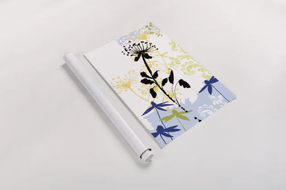 Funky Botanical II No Words by Wild Apple Portfolio. shown as a rolled paper print. Available as archival giclee rolled canvas, fine art paper, or poster print. SKU 60077h.