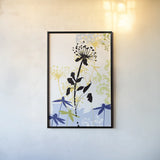 Funky Botanical II No Words by Wild Apple Portfolio. shown as a paper print in a black flame. Available as a archival giclee rolled canvas, fine art paper, or poster print. SKU 60077h.