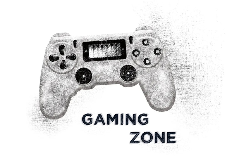 Garage Gaming Zone by Wild Apple Portfolio. SKU 73579i. Archival Giclee Fine art print for wall decor.