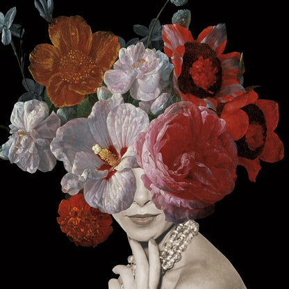 Garden Party II Black Crop by Wild Apple Portfolio. SKU 88447a. Archival Giclee Fine art print for wall decor.