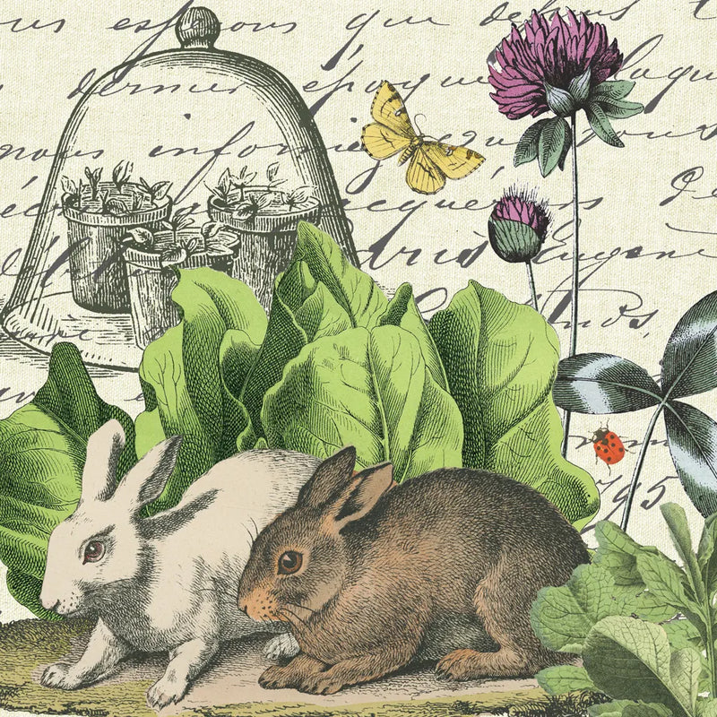 Garden Rabbit II by Wild Apple Portfolio. SKU 45822a. Archival Giclee Fine art print for wall decor.