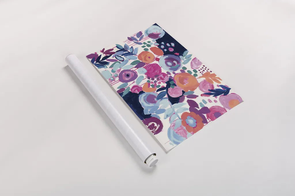 Garden Riot by Wild Apple Portfolio. shown as a rolled paper print. Available as archival giclee rolled canvas, fine art paper, or poster print. SKU 21365i.