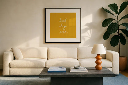 Gentle Words II by Wild Apple Portfolio. Displayed in a glass frame with matte in a clean modern living room. Available as an archival giclee rolled canvas, fine art paper, or poster print. SKU 64642a.