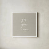 Gentle Words IV by Wild Apple Portfolio. Shown in a crisp white glass frame for a clean and minimalist style. Available as an archival giclee rolled canvas, fine art paper, or poster print. SKU 64644a.