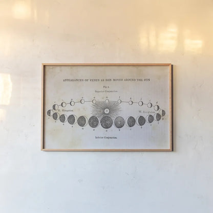 Geography of the Heavens II by Wild Apple Portfolio. shown as a paper print in a natural frame. Available as a archival giclee rolled canvas, fine art paper, or poster print. SKU 42808i.