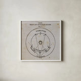 Geography of the Heavens IX by Wild Apple Portfolio. Shown in a crisp white glass frame for a clean and minimalist style. Available as an archival giclee rolled canvas, fine art paper, or poster print. SKU 42815a.