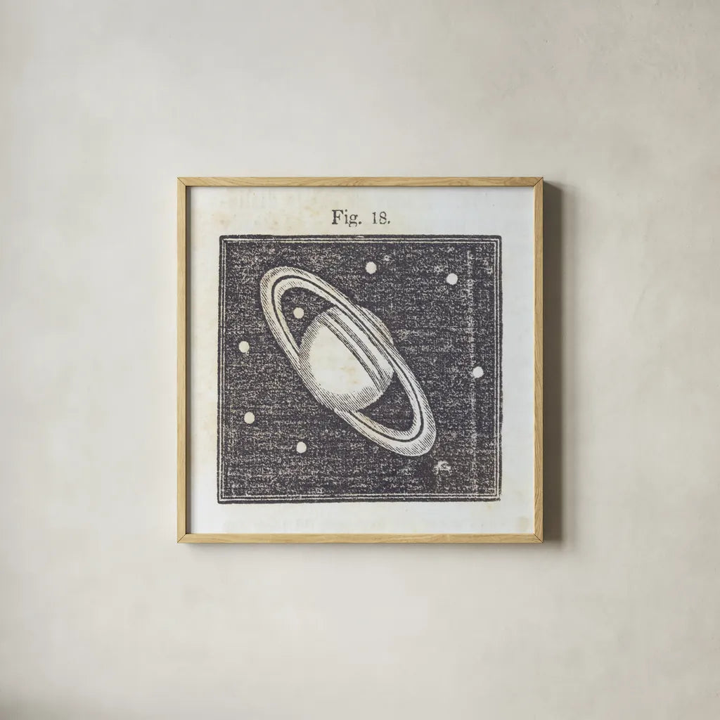 Geography of the Heavens V by Wild Apple Portfolio. Shown in a natural wood glass frame for a timeless modern aesthetic. Available as an archival giclee rolled canvas, fine art paper, or poster print. SKU 42811a.