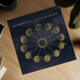 Geography of the Heavens VII Blue Gold by Wild Apple Portfolio. Shown as a detailed flat fine art print, highlighting archival giclee quality. Available as an archival giclee rolled canvas, fine art paper, or poster print. SKU 37308a.