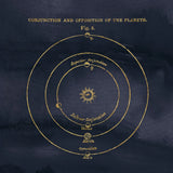 Geography of the Heavens X Blue Gold by Wild Apple Portfolio. SKU 37310a. Archival Giclee Fine art print for wall decor.