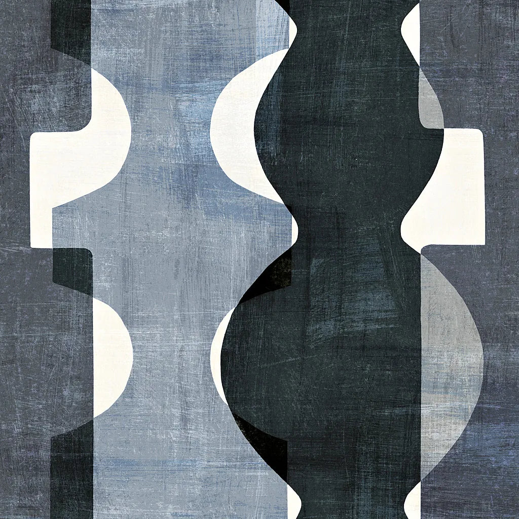 Geometric Deco II BW by Wild Apple Portfolio. SKU 32048a. Archival Giclee Fine art print for wall decor.